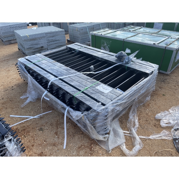 14 FENCE PANELS & POST, APPROX 100' OF FENCE