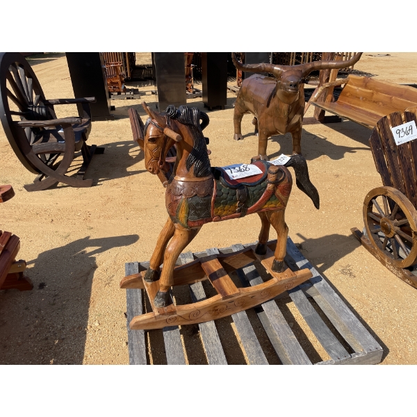 TEAKWOOD ROCKING HORSE