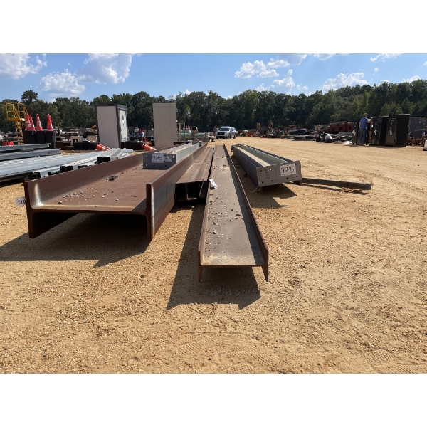 (4) I-BEAMS, VARIOUS SIZES & LENGTHS