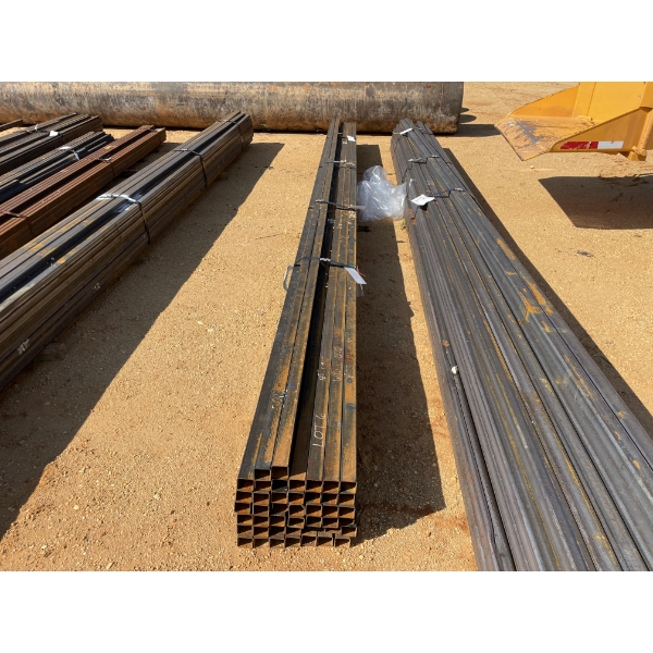 STEEL SQUARE TUBING, 14 GAUGE X 2" X 20' (44 PIECES)