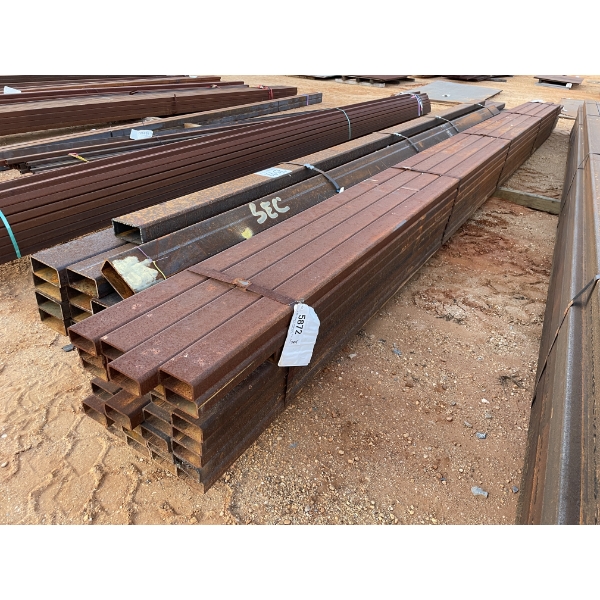 STEEL TUBE, 1/4" X 4" X 2" X  30'-39' (32 PCS)