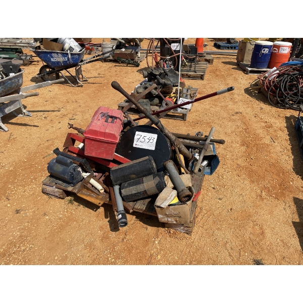 TOOL BOX, WINCH, BROOM & OTHER MISC ITEMS