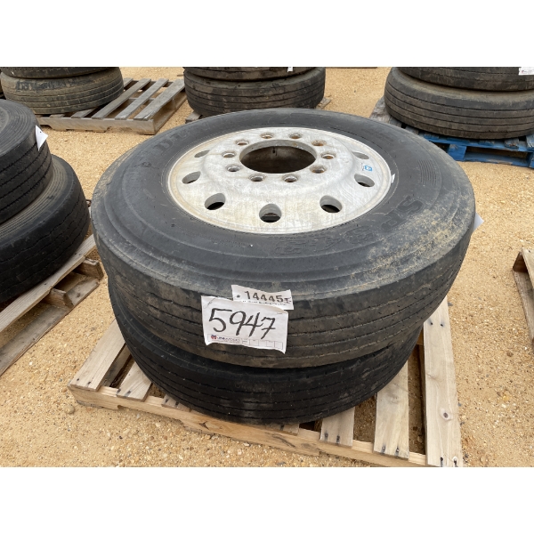 (2) 11R24.5 TIRES & RIMS