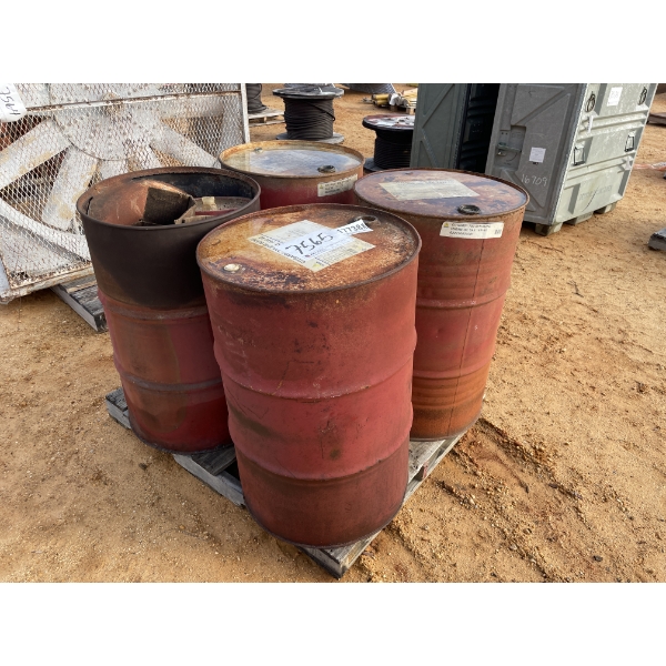 (4) OIL DRUMS, 55 GALLON