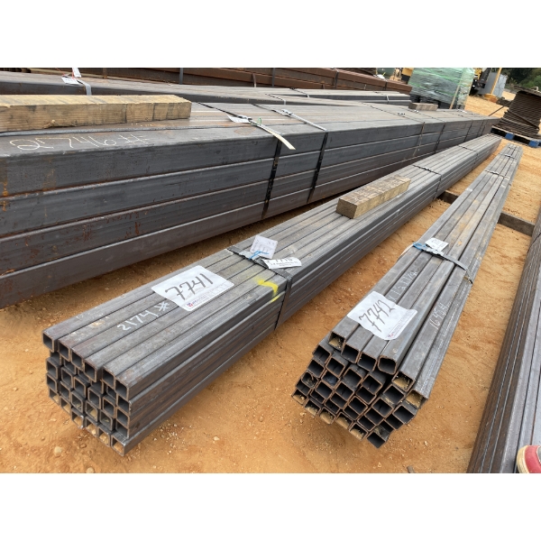 STEEL TUBE- 3/16" X 1-1/2 SQ X 24 (30 PCS)