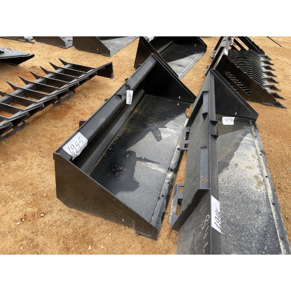 BUCKET, 74" W, fits skid steer loader