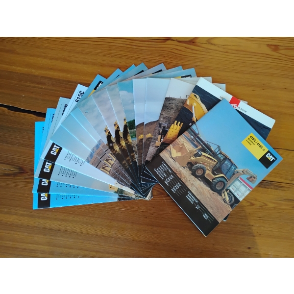 (16) 1990-1996 CAT EQUIPMENT BROCHURES