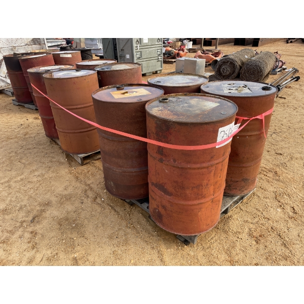 (8) OIL DRUMS, 55 GALLON