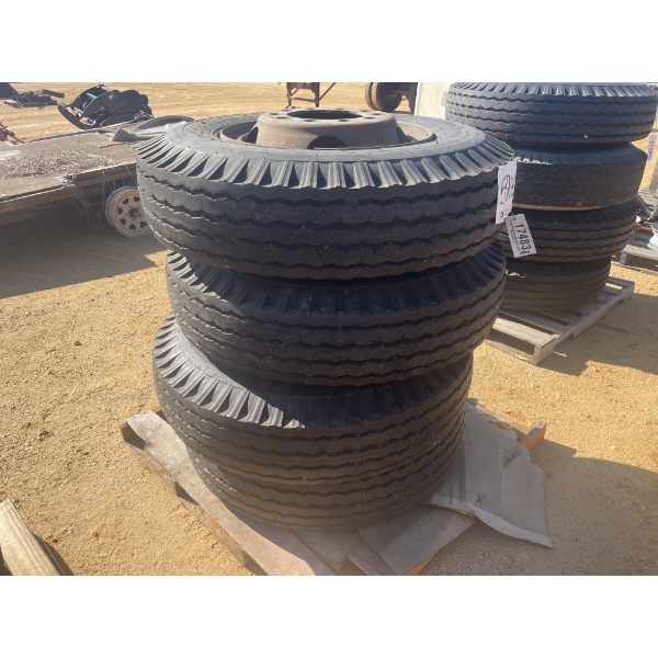 (4) 10.00-20 TIRES & WHEELS