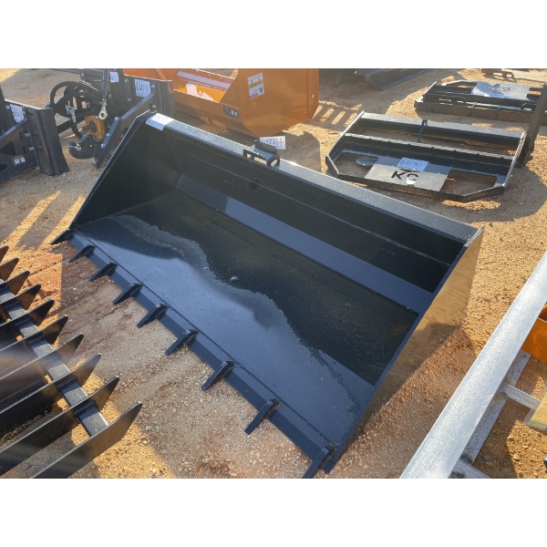 BUCKET, 78"W, fits skid steer loader