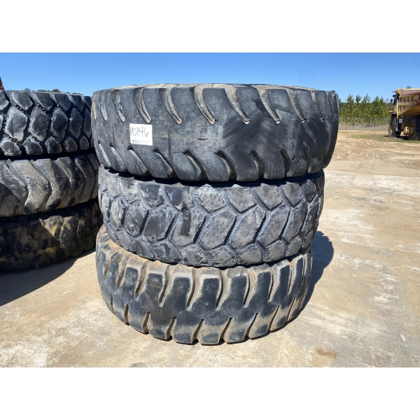 (3) 24.00-35 TIRES W/ RIMS