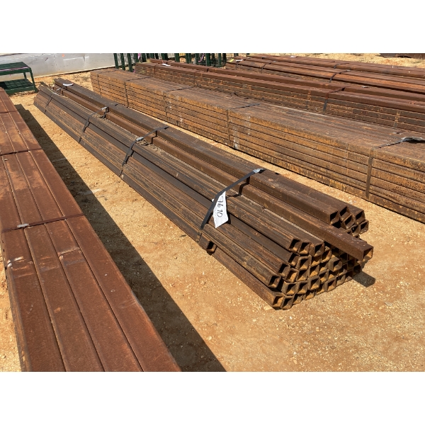 STEEL SQUARE TUBE, 1/4" X 2-1/2" X 20'-24' (51 PCS)