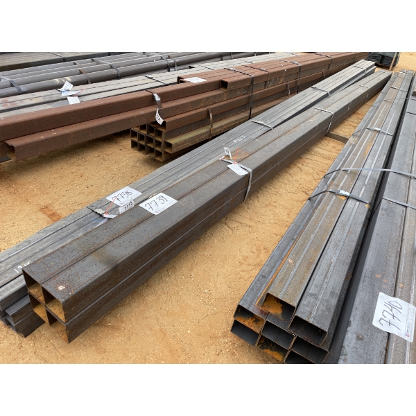 STEEL TUBE- 3/16" X 5" SQ X 25 (4 PCS)