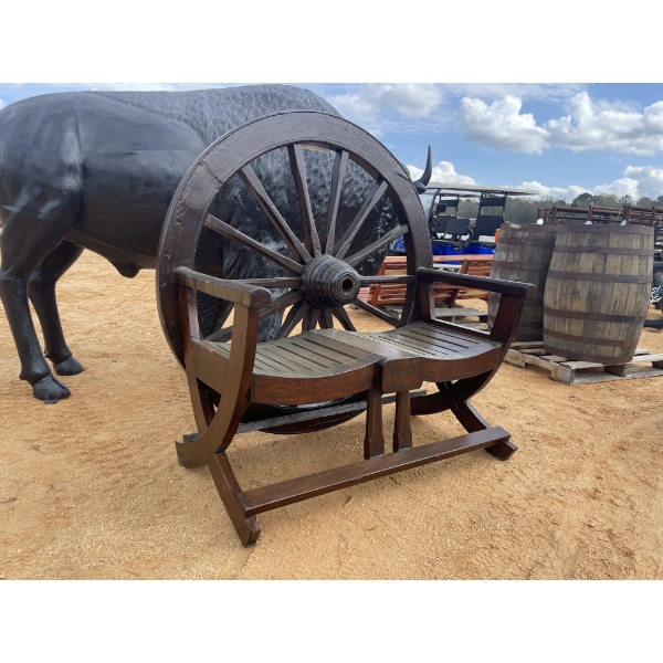 WAGON WHEEL BENCH SET