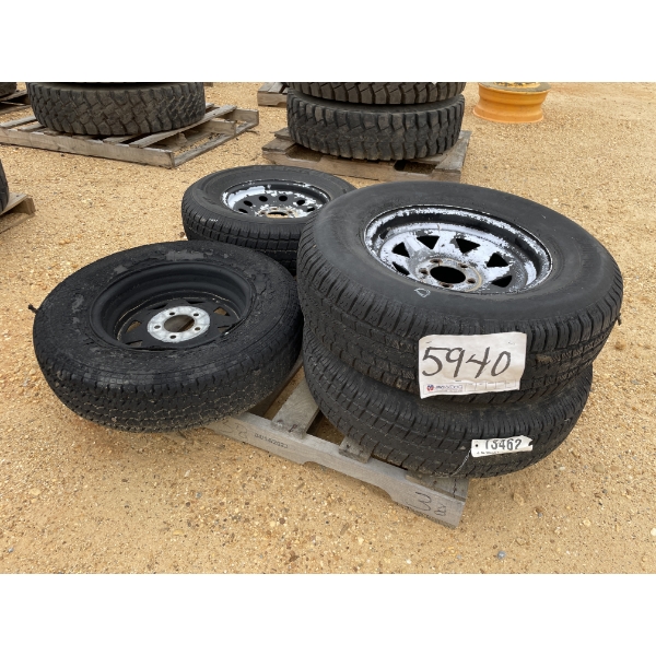 (4) VARIOUS TIRES W/ RIMS