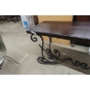 Image 4 : Wrought Iron Sofa Table with Wood Top