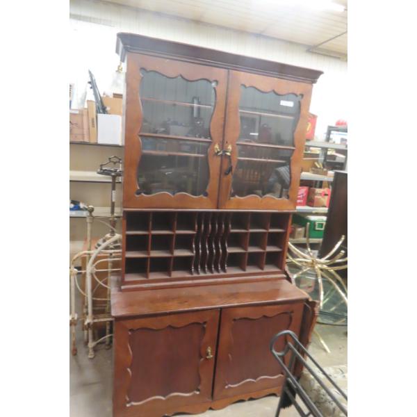 Vintage Step Back Cupboard - 2 Pieces