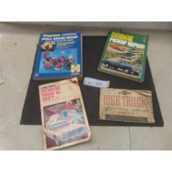 Haynes Techbook For Dodge Pickup Chilton 1968–77 Dodge Tune-Up Guide And 1966 Chevrolet Truck