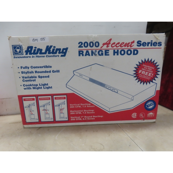 New White Air King Range Hood