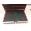 Image 3 : Solid Wood Desktop Organizer With Shelves, Drawer, and Sliding Cover - Cherry Finish