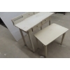 Image 5 : Painted Desk with Bench, 34" x 36" x 18"