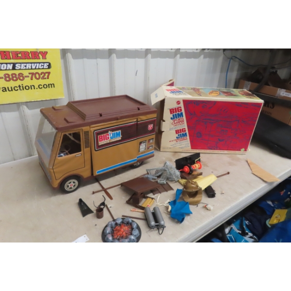 Mattel Big Jim Sports Camper 15" Boat And Accessories, Boxed