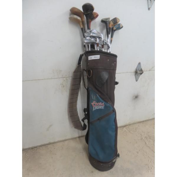 20 Right-Handed Golf Clubs with Coors Light Bag