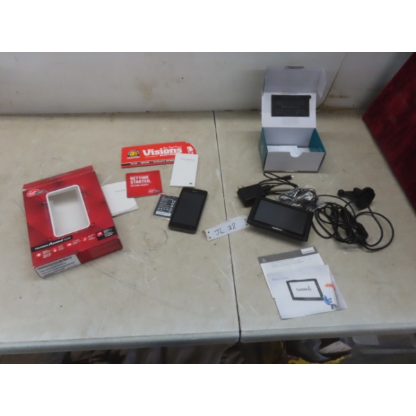 Garmin Drive 50 GPS and Huawei Ascend Y530 Smartphone with Charger and Battery