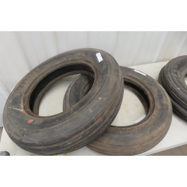 Three Front Tractor Tires: Two 6.50-16 and One 5.50-16