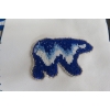 Image 3 : First Nations Cree Métis Beaded Northern Lights Polar Bear Fringed Bag