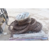 Palet of Used Barbed Wire, Fencing, and 3/4" Cable