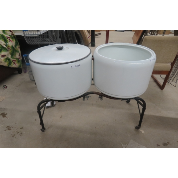 Rolling Double Wash Tub