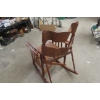 Image 4 : Folding Rocking Chair - Wood/Leather