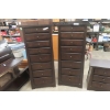 Image 2 : Dark Wood King Bedroom Set Bed Frame, Dressers, and Nightstands
