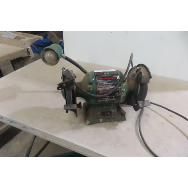 One-Half Horsepower 6" Bench Grinder