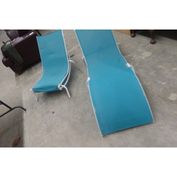 Two Fold-Out Lounge Chairs