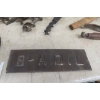 Image 6 : Painted Wood Carpenter Box, Plane, Drills, Forge Tongs, and More