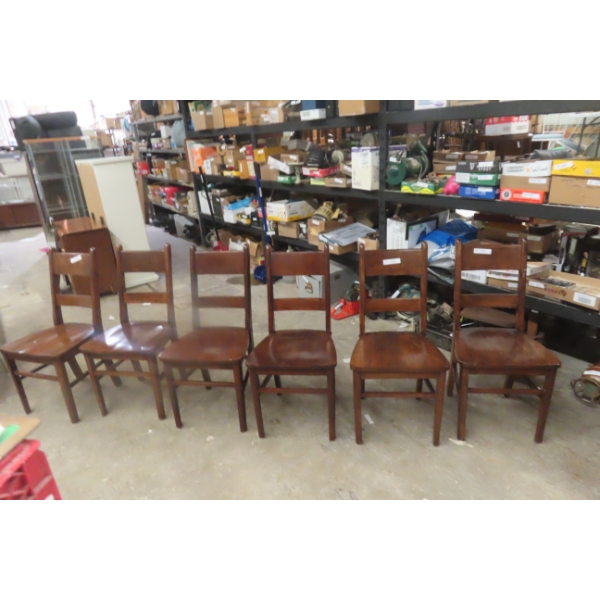 6 x Wooden Matching Chairs