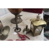 Image 6 : Vintage Household Items: Sadiron Fireproof Iron Case, Lamps, and Accessories