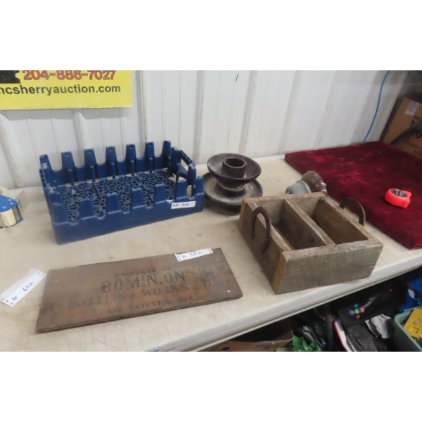 Crate, Sign, Rustic Box, Insulators