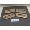 Image 1 : Four Antique Brass Mailbox Letter Slots  Measuring 3 1/2" x 6 7/8"