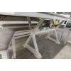Image 5 : Modern Dining Table Four Chairs And Bench, Table 36" x 36" x 86"
