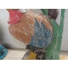 Image 9 : Three Rooster Figures – Two Wooden and One Resin, Tallest 20"