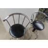 Image 4 : 2 x Swivel Metal Bar Stools
