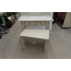 Image 4 : Painted Desk with Bench, 34" x 36" x 18"