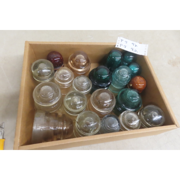 Twenty Glass Insulators