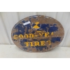 Image 1 : Goodyear Double-Sided Porcelain Porch Sign, 28" x 19 1/8" (Shows Wear)