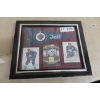 Image 1 : Framed Display Featuring Dustin Byfuglien Hockey Cards and Winnipeg Jets Pendant