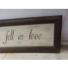 Image 4 : Two Wood Signs: 'All Because Two People Fell in Love' (9" x 39") and 'Autumn' (72" x 7")