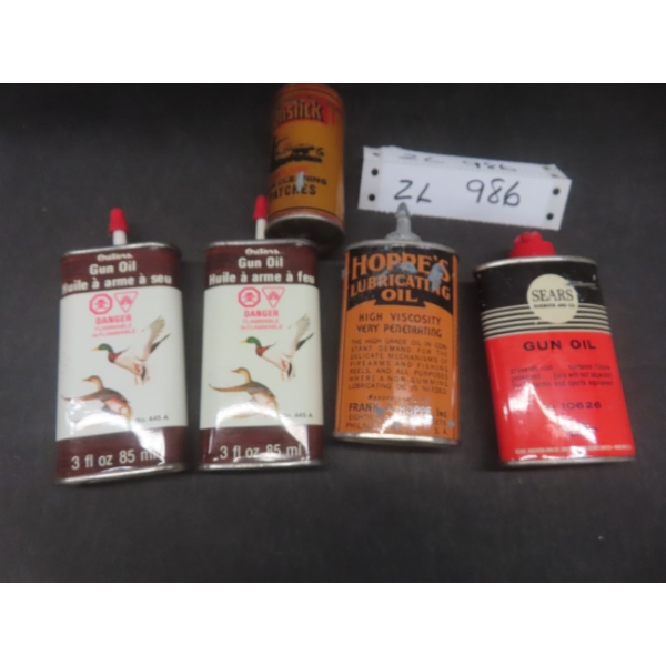 Assorted Gun Cleaning Supplies Including Oils, Degreasers, Swabs, Patches, And Hoppe’s